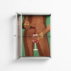 Wine and Me - Wall Cabinet - Raissa Oltmanns - Chalk - Clear glass