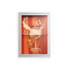 Drink And Cherries - Wall Cabinet - Raissa Oltmanns - Chalk - Clear glass