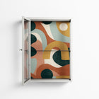 Abstract Sunrise - Wall Cabinet - Amy Suther - Chalk - Clear glass