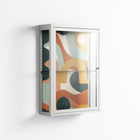 Abstract Sunrise - Wall Cabinet - Amy Suther - Chalk - Clear glass