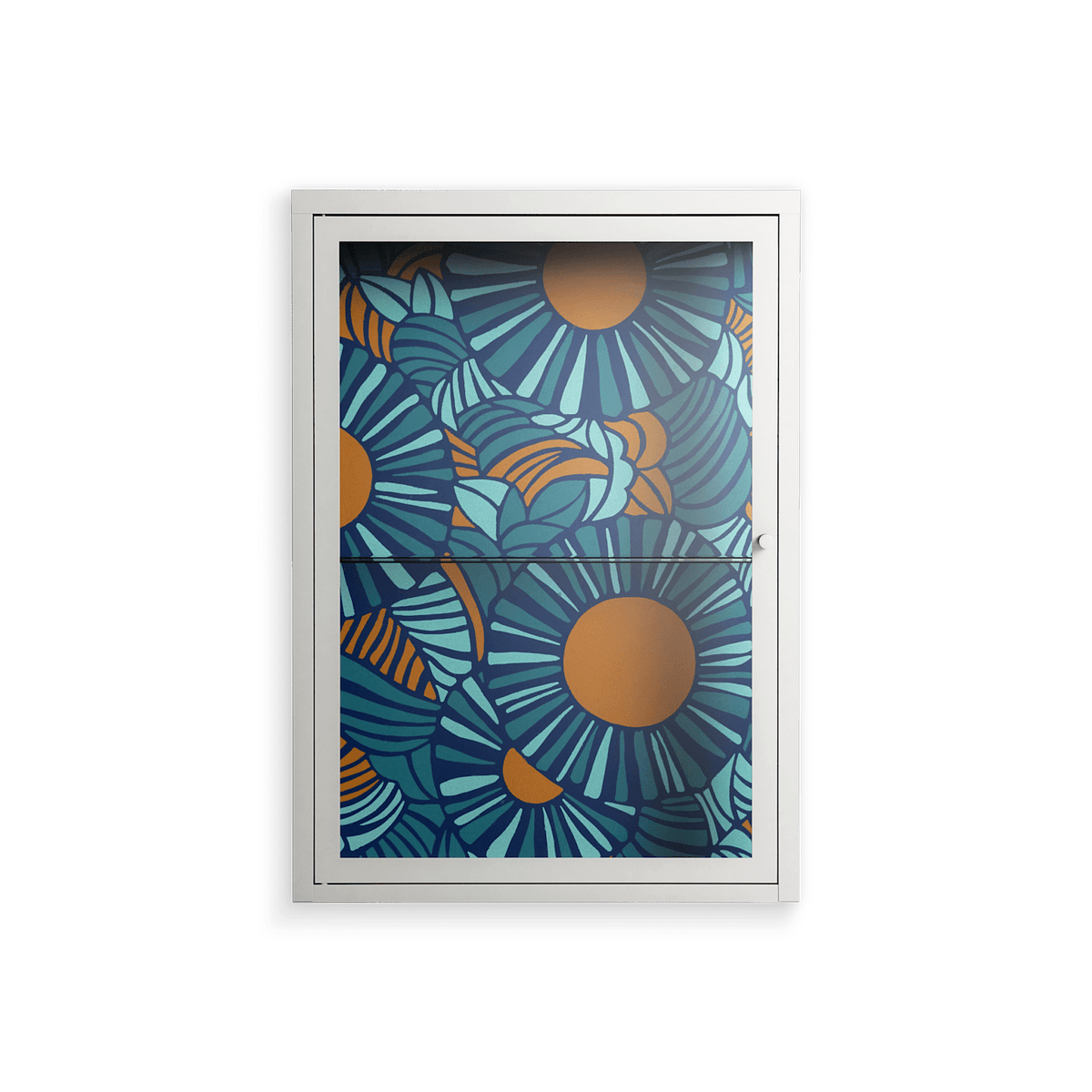 Bellis Bounty Blue - Wall Cabinet - Amy Suther - Chalk - Clear glass