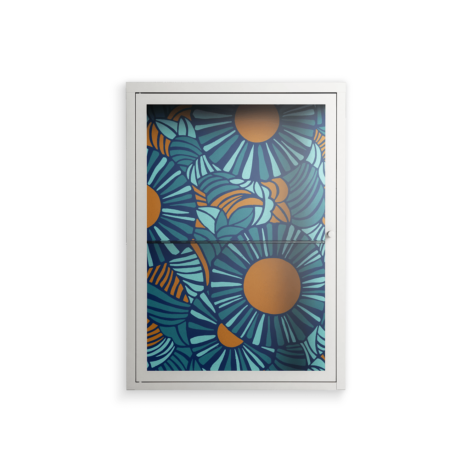 Bellis Bounty Blue - Wall Cabinet - Amy Suther - Chalk - Clear glass