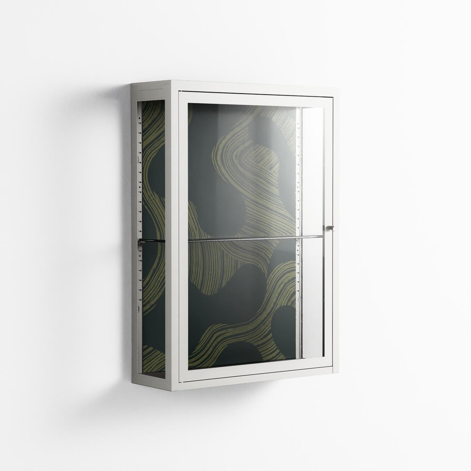Midnight Dune - Wall Cabinet - Amy Suther - Chalk - Clear glass