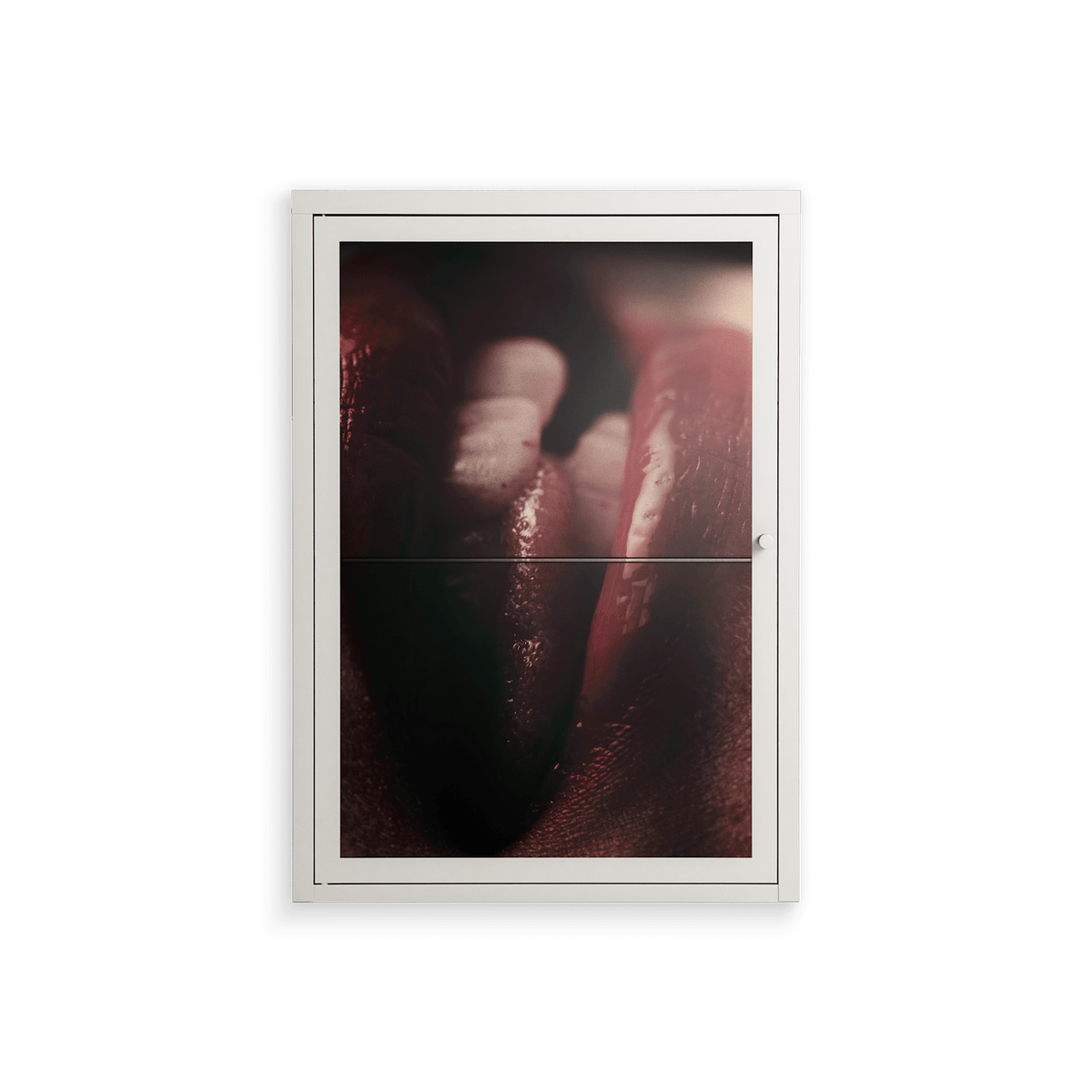 Red 2 - Wall Cabinet - Nadia Ryder - Chalk - Clear glass