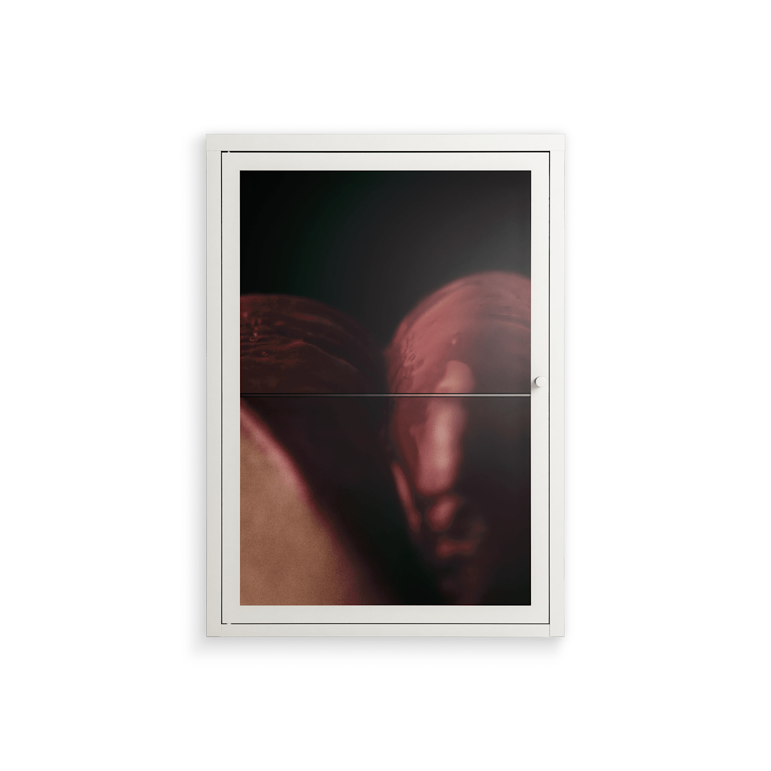 Red 3 - Wall Cabinet - Nadia Ryder - Chalk - Clear glass