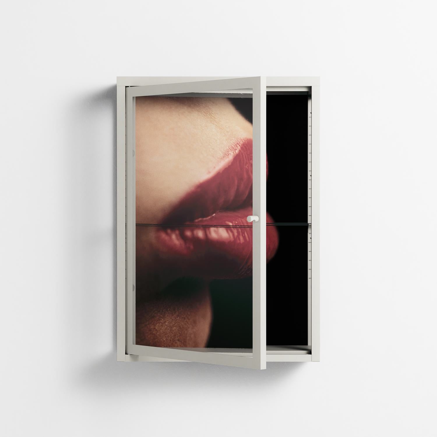 Red 4 - Wall Cabinet - Nadia Ryder - Chalk - Clear glass
