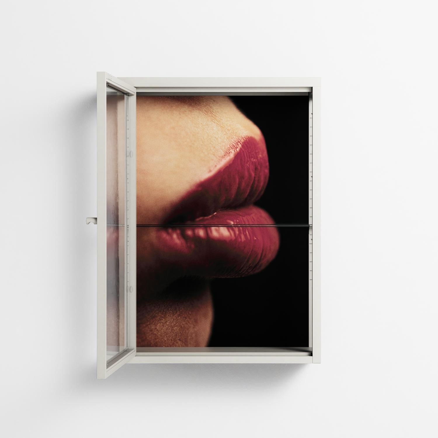 Red 4 - Wall Cabinet - Nadia Ryder - Chalk - Clear glass