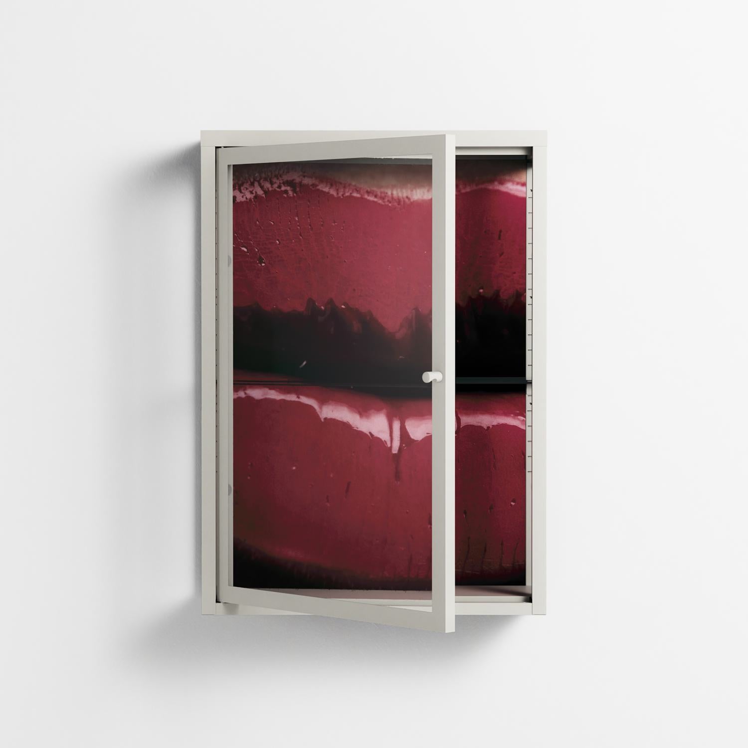 Squish - Wall Cabinet - Nadia Ryder - Chalk - Clear glass