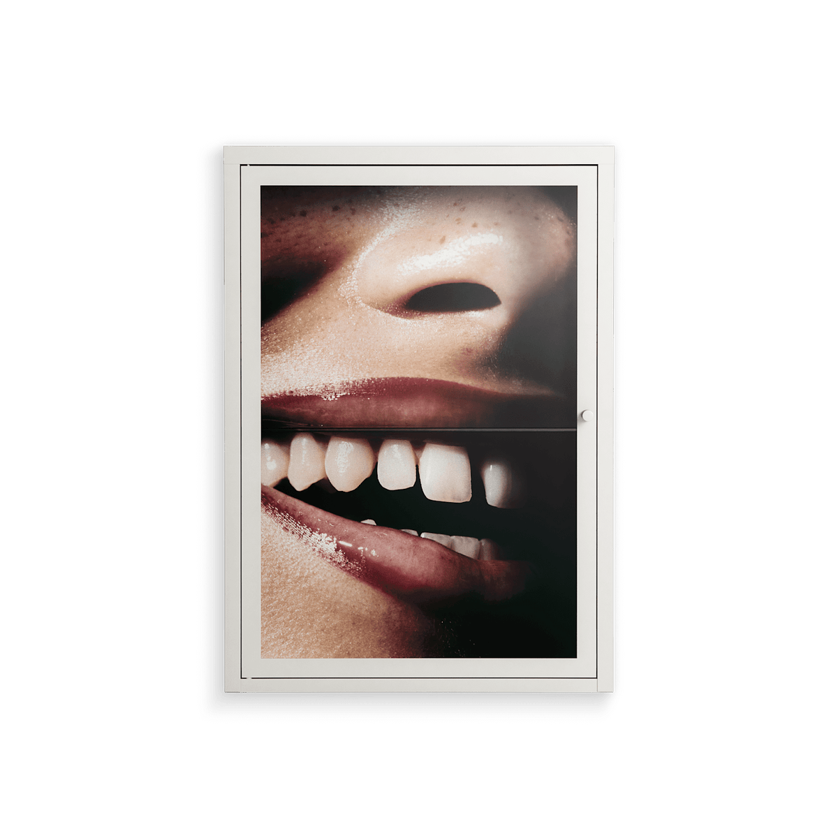 Teeth - Wall Cabinet - Nadia Ryder - Chalk - Clear glass