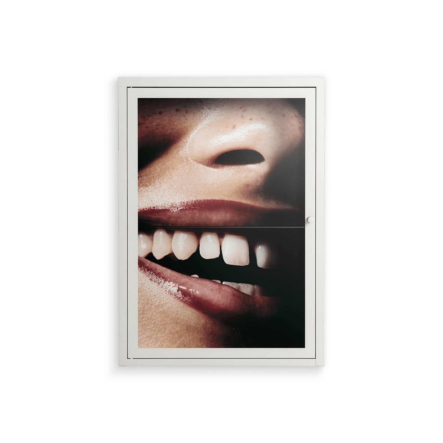 Teeth - Wall Cabinet - Nadia Ryder - Chalk - Clear glass