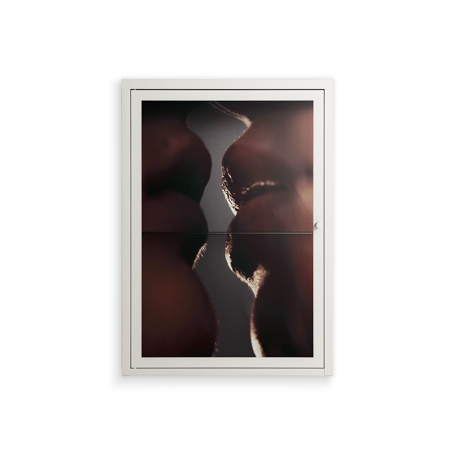 The Art Of Kissing 2 - Wall Cabinet - Nadia Ryder - Chalk - Clear glass