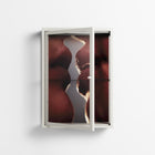The Art Of Kissing 2 - Wall Cabinet - Nadia Ryder - Chalk - Clear glass