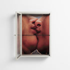The Art Of Kissing - Wall Cabinet - Nadia Ryder - Chalk - Clear glass