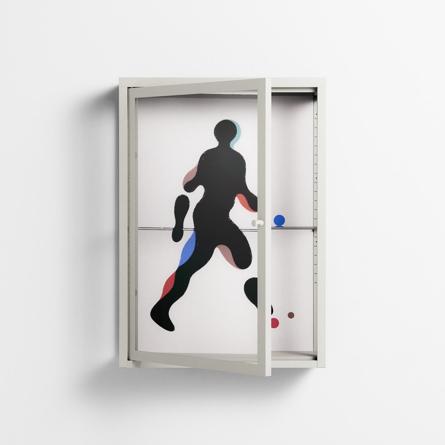 Décomposé - Wall Cabinet - David Vanadia - Chalk - Clear glass