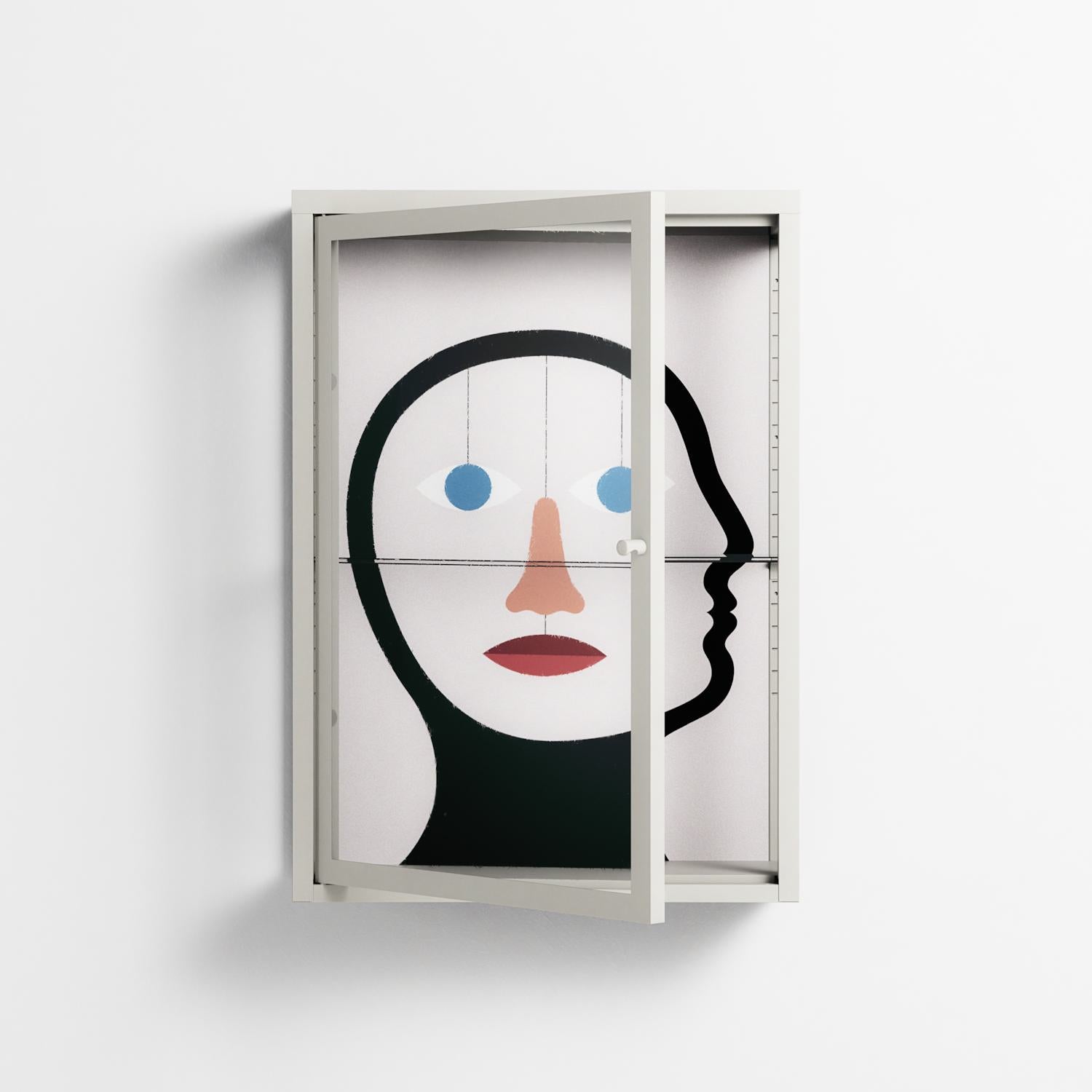 En_Suspend - Wall Cabinet - David Vanadia - Chalk - Clear glass