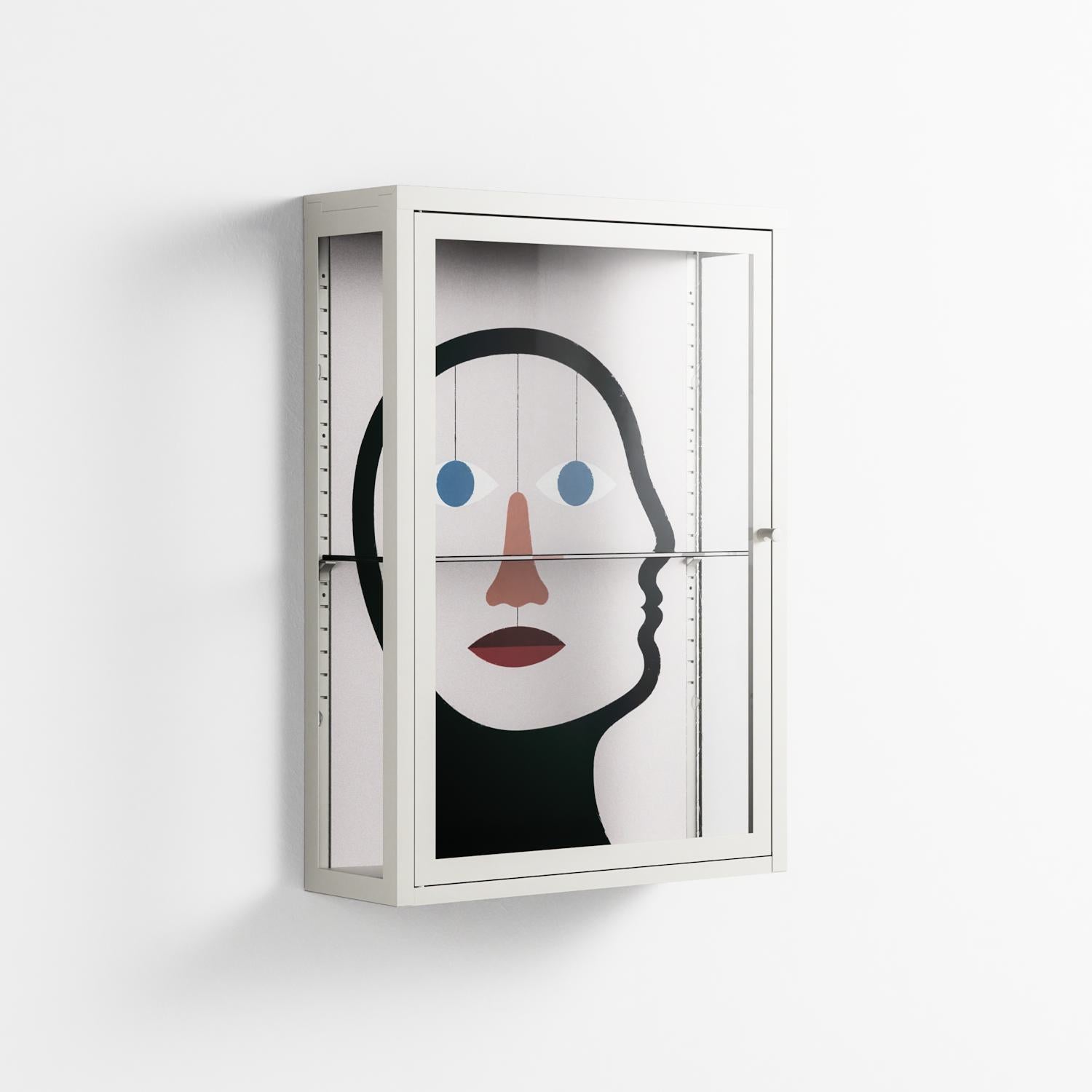 En_Suspend - Wall Cabinet - David Vanadia - Chalk - Clear glass