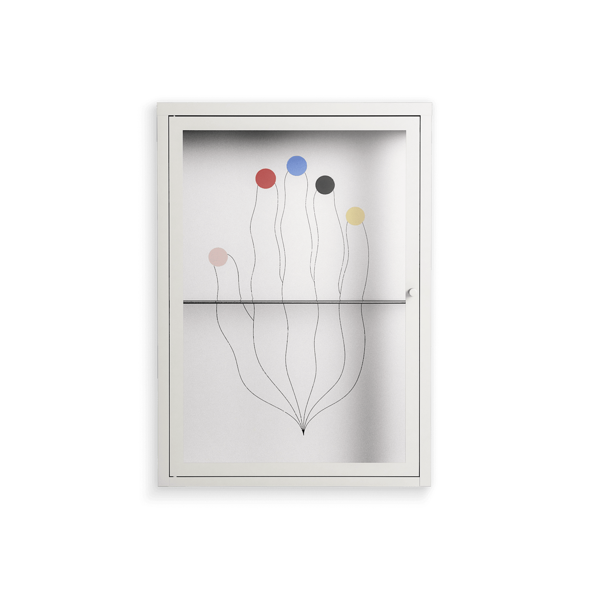 Épanoui - Wall Cabinet - David Vanadia - Chalk - Clear glass