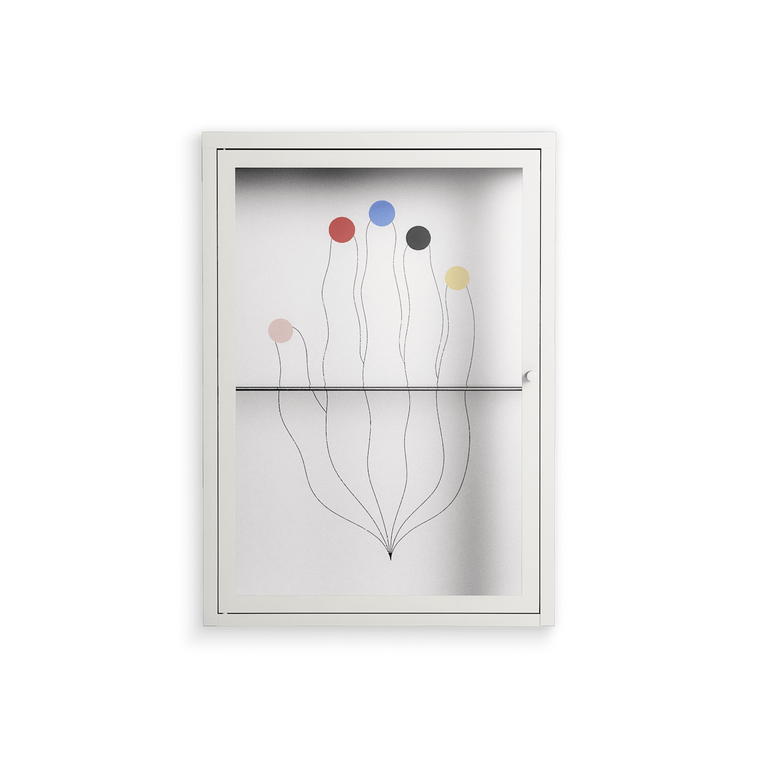 Épanoui - Wall Cabinet - David Vanadia - Chalk - Clear glass