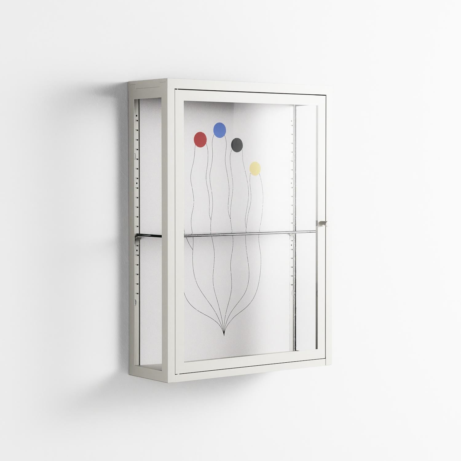 Épanoui - Wall Cabinet - David Vanadia - Chalk - Clear glass