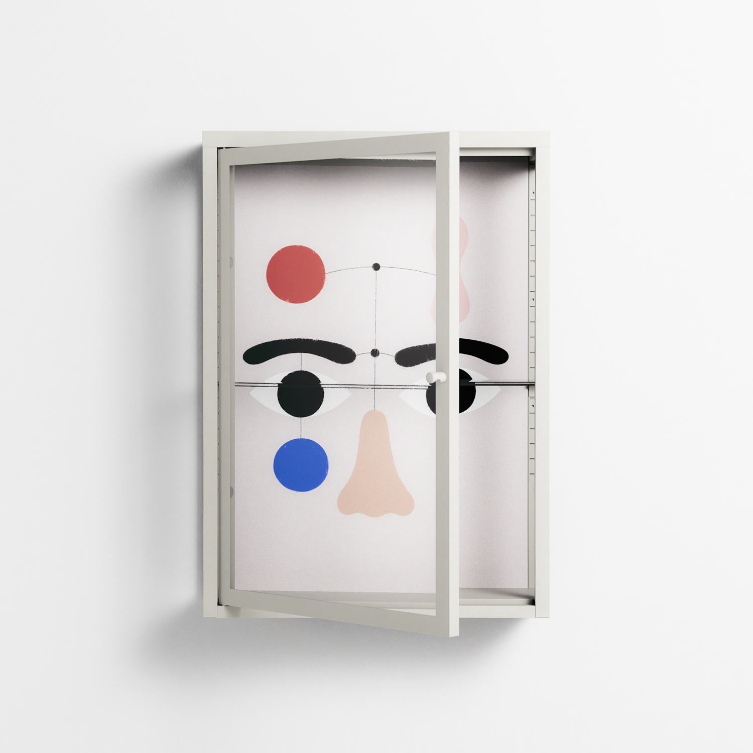 Équilibré - Wall Cabinet - David Vanadia - Chalk - Clear glass