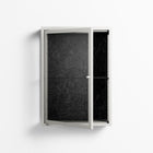 The Single Color - Wall Cabinet - Craig Watkins - Chalk - Clear glass