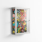 All The Stickers - Wall Cabinet - Craig Watkins - Chalk - Clear glass