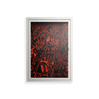Wottosque Red - Wall Cabinet - Craig Watkins - Chalk - Clear glass