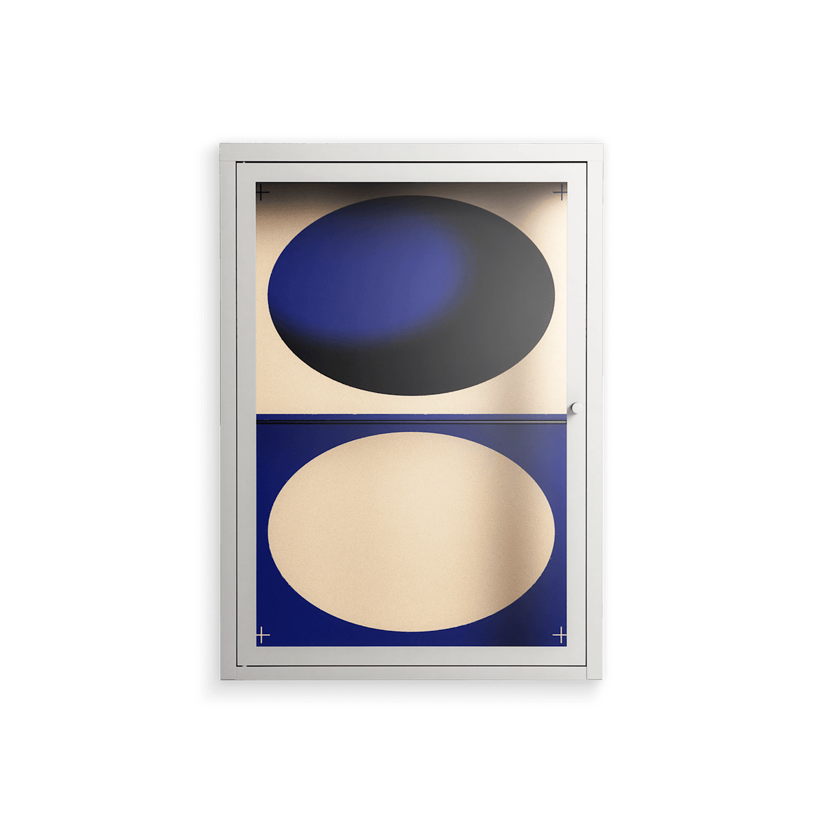 Entrance - Wall Cabinet - Oluwasheyi Adebayo - Chalk - Clear glass