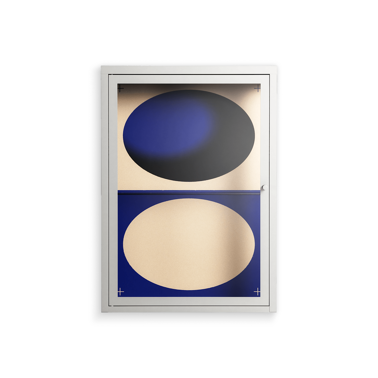 Entrance - Wall Cabinet - Oluwasheyi Adebayo - Chalk - Clear glass