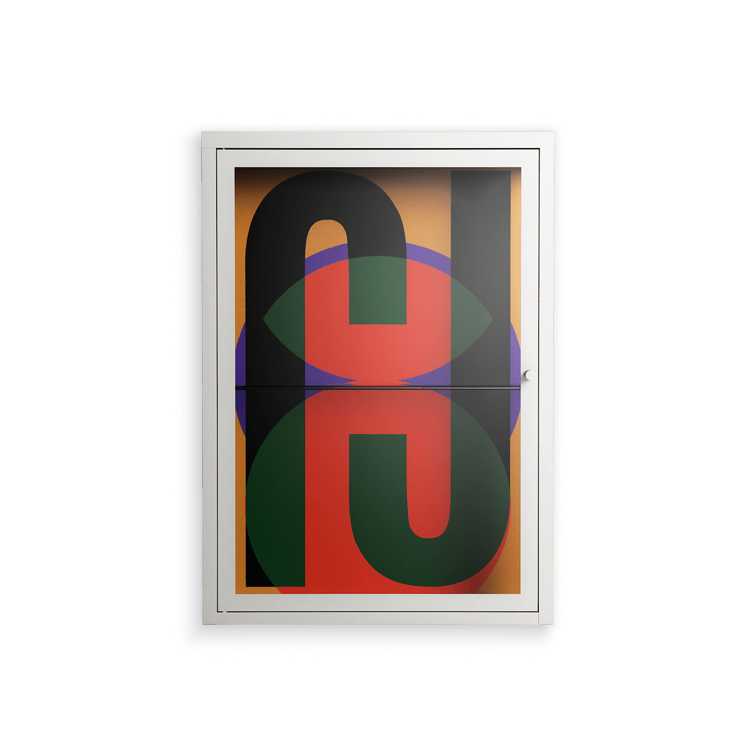 JJ - Wall Cabinet - Oluwasheyi Adebayo - Chalk - Clear glass