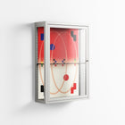 Parallel Mirage - Wall Cabinet - Oluwasheyi Adebayo - Chalk - Clear glass