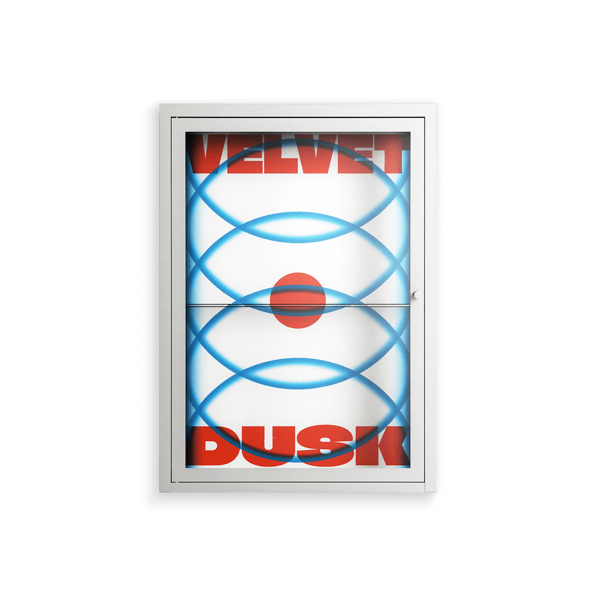 Velvet Dusk - Wall Cabinet - Oluwasheyi Adebayo - Chalk - Clear glass
