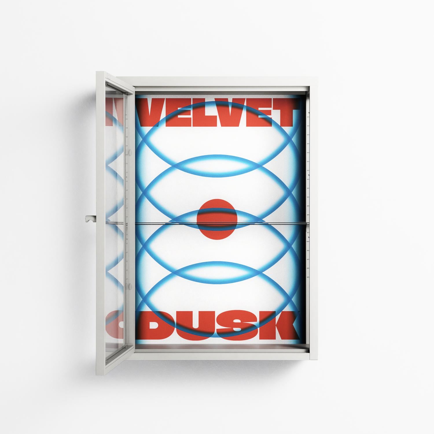 Velvet Dusk - Wall Cabinet - Oluwasheyi Adebayo - Chalk - Clear glass