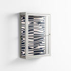 Wave Lens - Wall Cabinet - Oluwasheyi Adebayo - Chalk - Clear glass