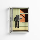 Anonymous Reader - Wall Cabinet - Kristin Eriksson - Chalk - Clear glass