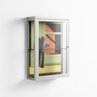 Anonymous Reader - Wall Cabinet - Kristin Eriksson - Chalk - Clear glass