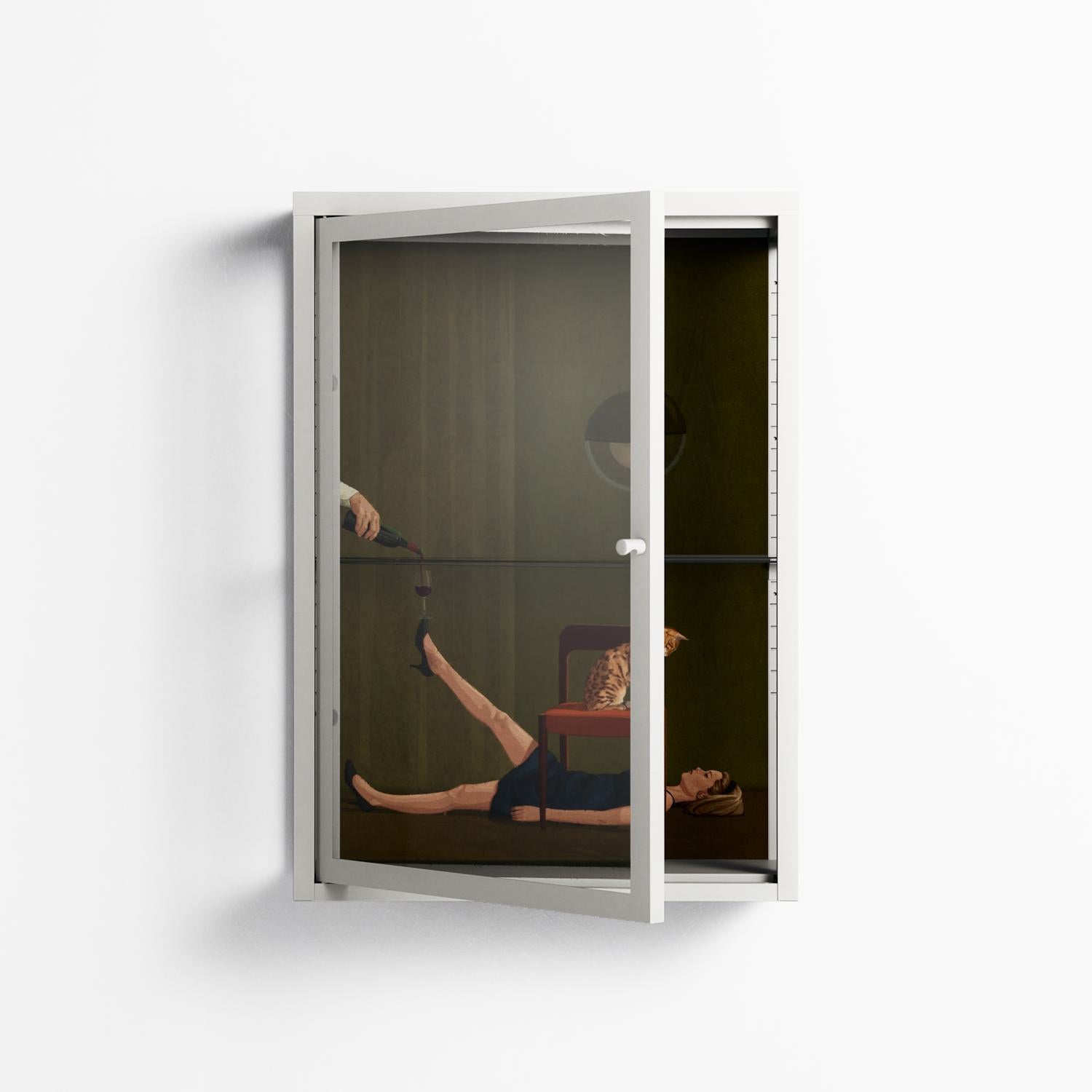 Friday Night Rituals - Wall Cabinet - Kristin Eriksson - Chalk - Clear glass