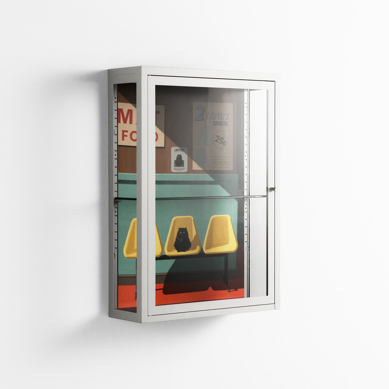 Have You Seen Bert - Wall Cabinet - Kristin Eriksson - Chalk - Clear glass