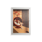 Women In Ballchair - Wall Cabinet - Kristin Eriksson - Chalk - Clear glass