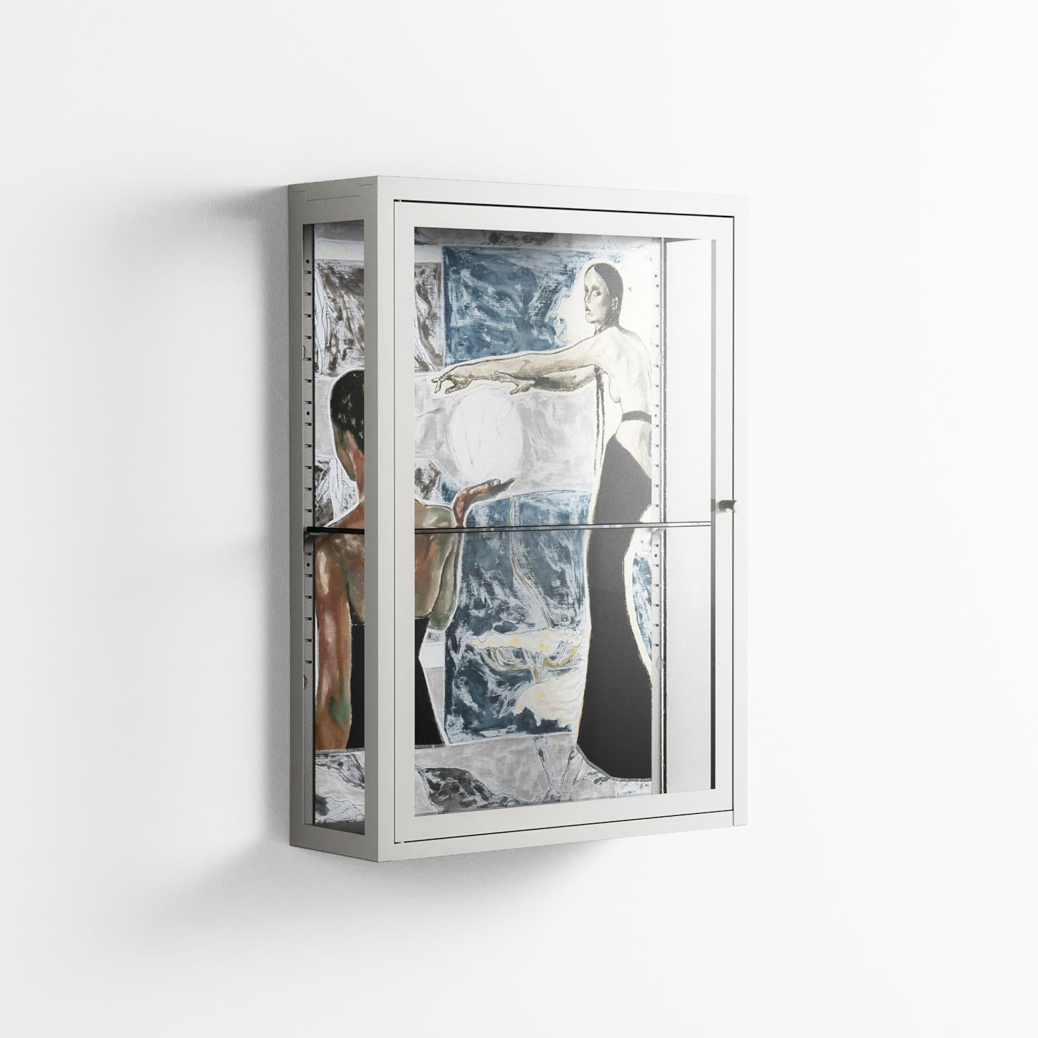 Balance - Wall Cabinet - Sophie Goudman-Peachey - Chalk - Clear glass