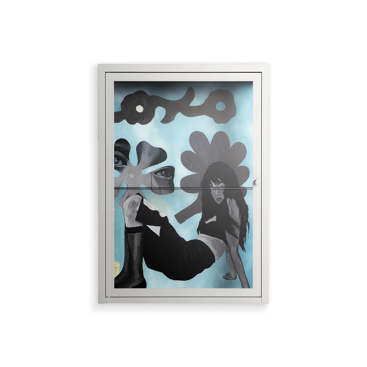 Day Dream - Wall Cabinet - Sophie Goudman-Peachey - Chalk - Clear glass