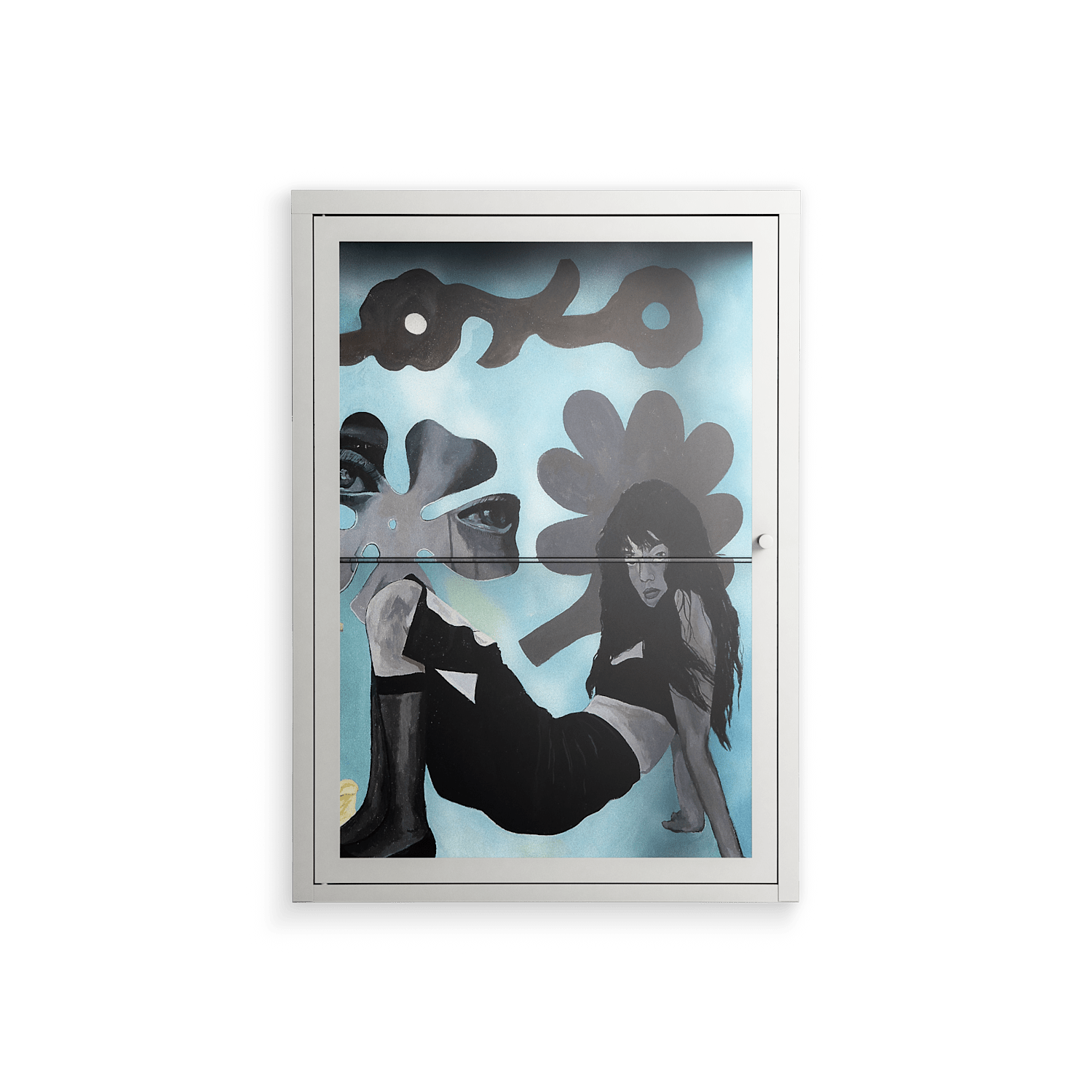 Day Dream - Wall Cabinet - Sophie Goudman-Peachey - Chalk - Clear glass