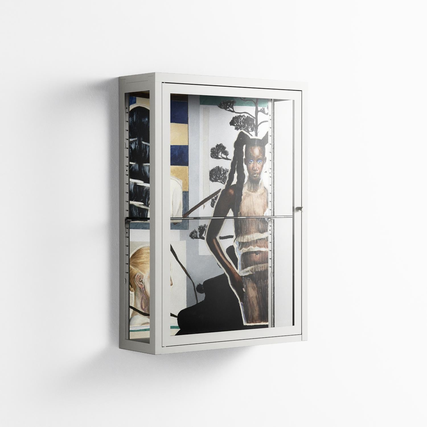 Dreaming With Open Eyes - Wall Cabinet - Sophie Goudman-Peachey - Chalk - Clear glass