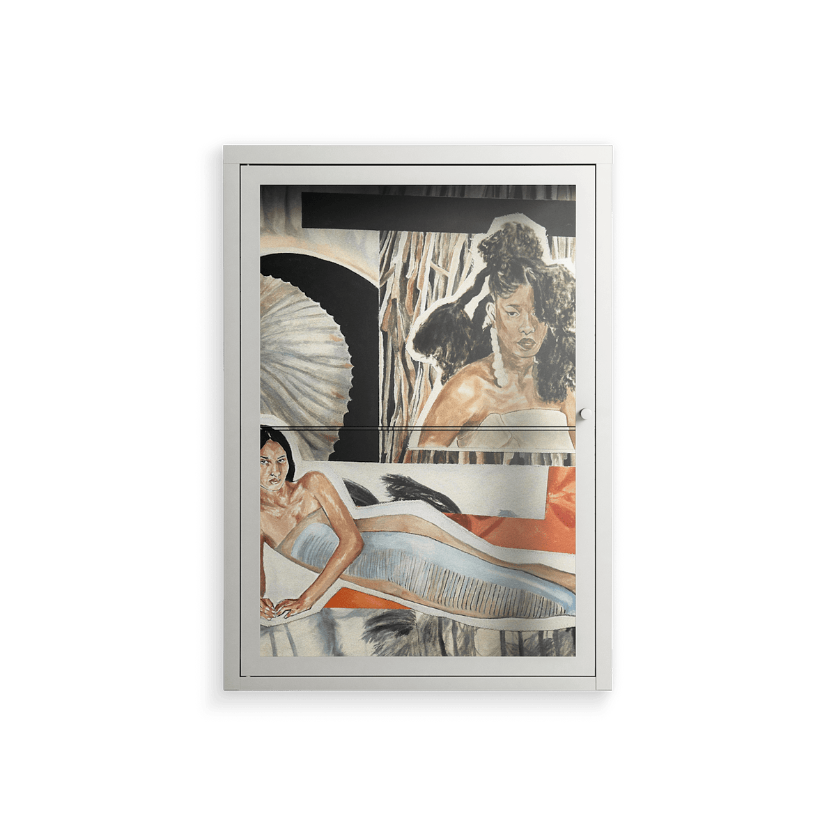Sweet Far Away - Wall Cabinet - Sophie Goudman-Peachey - Chalk - Clear glass