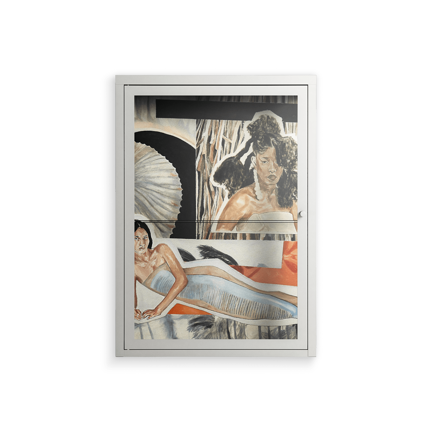 Sweet Far Away - Wall Cabinet - Sophie Goudman-Peachey - Chalk - Clear glass