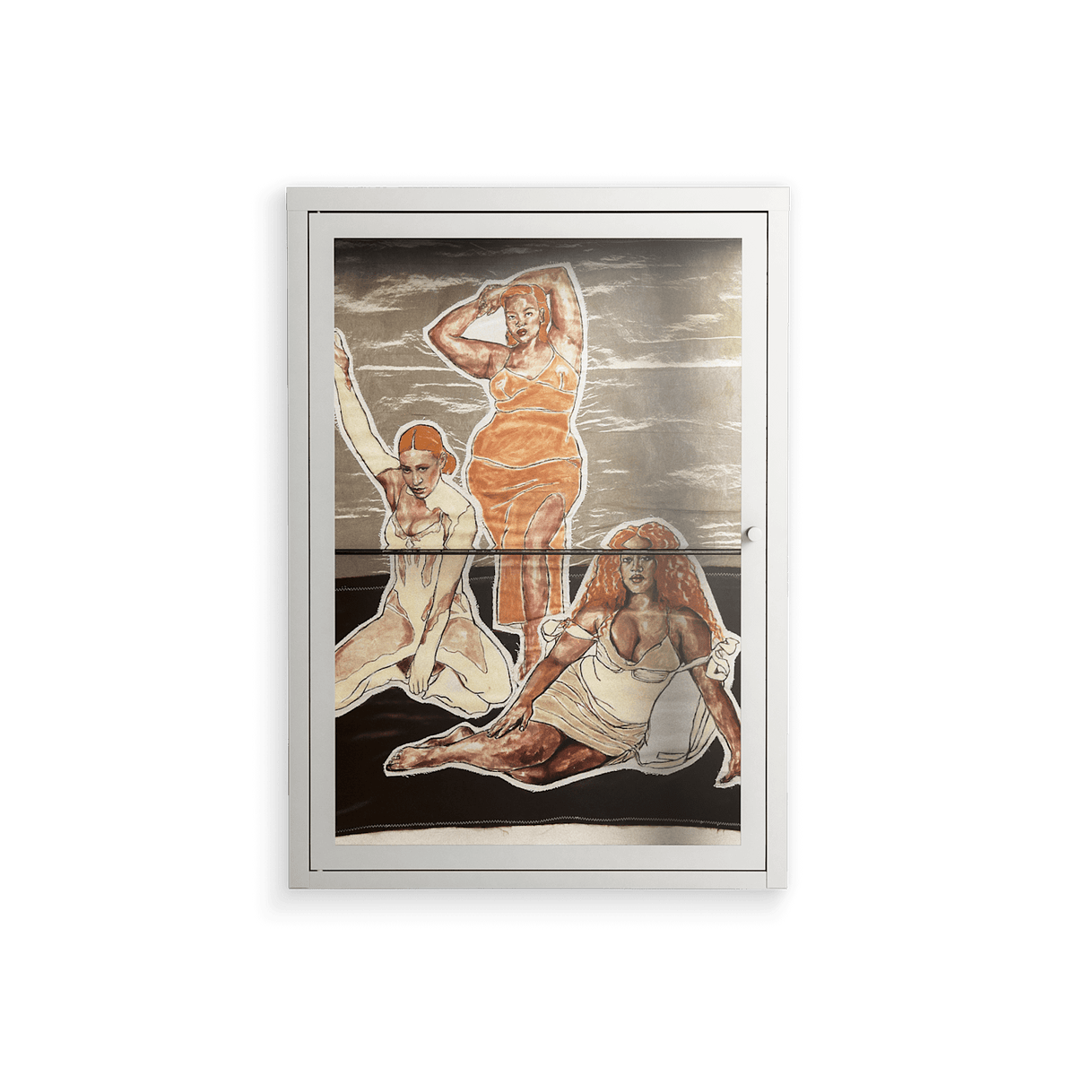 We Are Who We Are - Wall Cabinet - Sophie Goudman-Peachey - Chalk - Clear glass