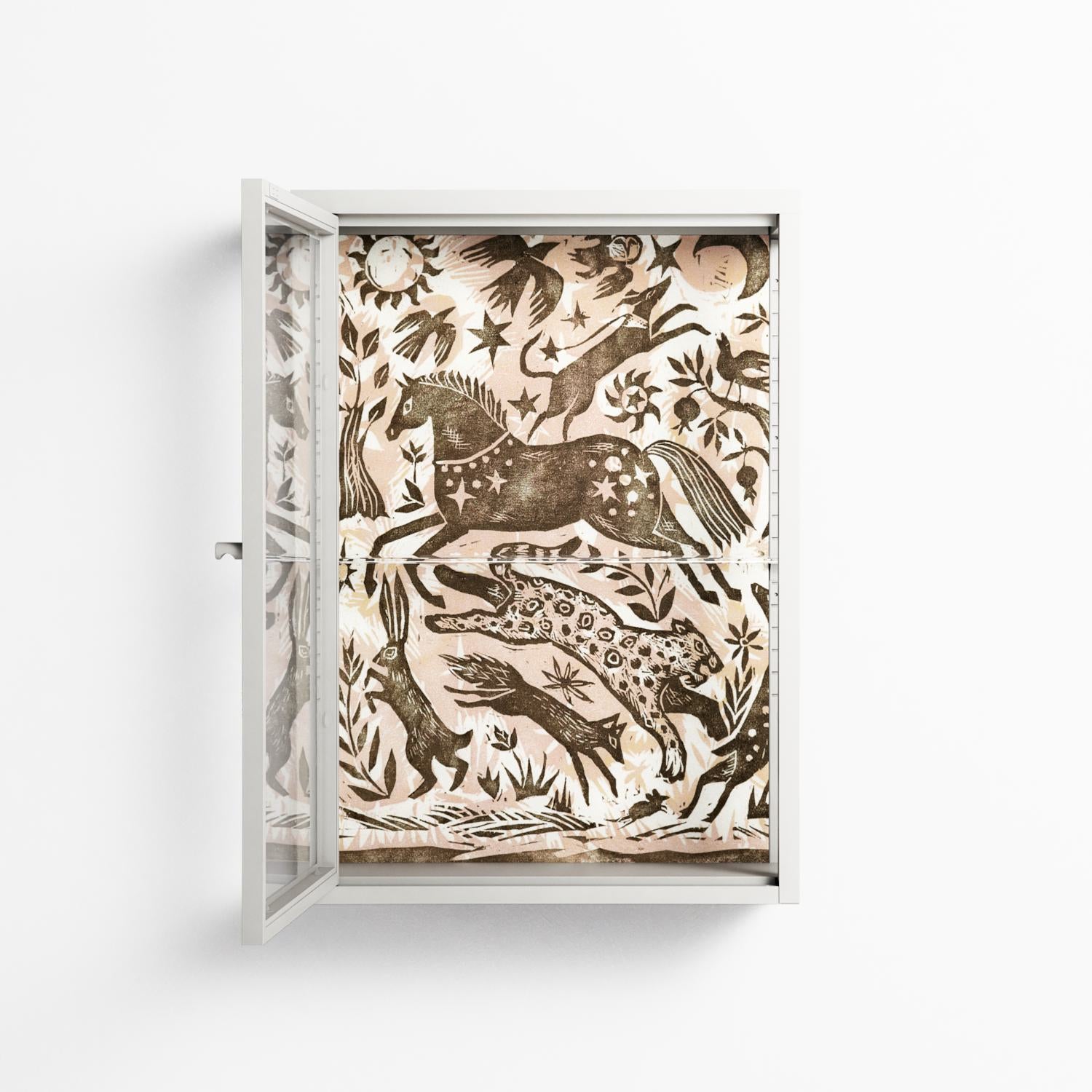 Delight Pink - Wall Cabinet - Diana Catchpole - Chalk - Clear glass