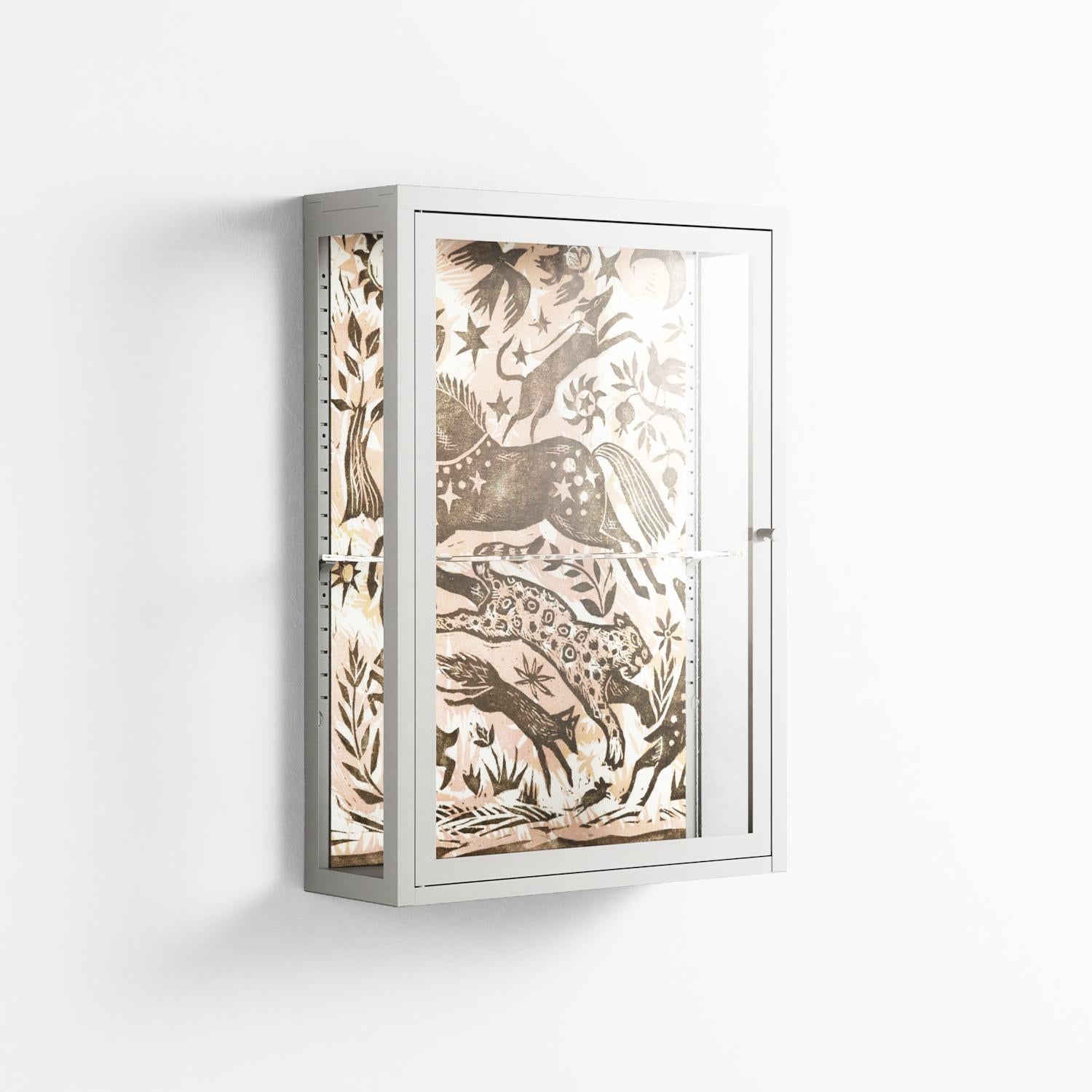 Delight Pink - Wall Cabinet - Diana Catchpole - Chalk - Clear glass