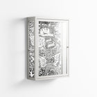 Flight Of Fancy - Wall Cabinet - Diana Catchpole - Chalk - Clear glass