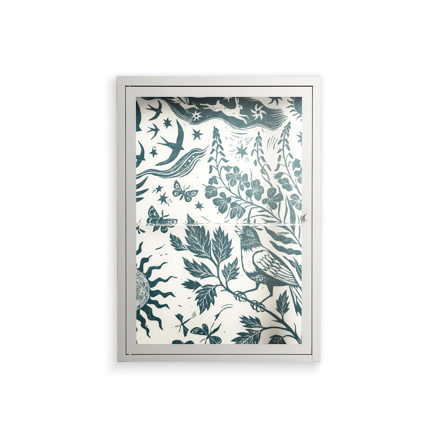 Ode to Summer 3 - Wall Cabinet - Diana Catchpole - Chalk - Clear glass